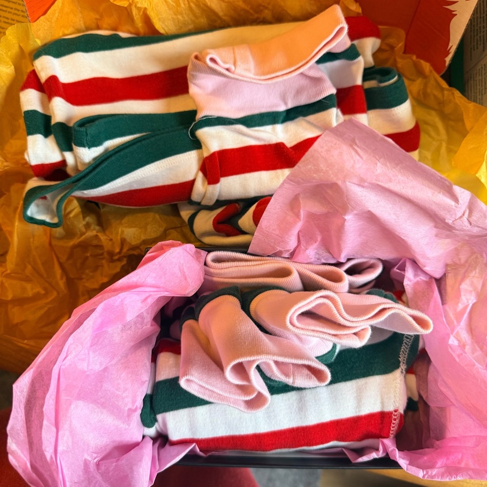 J. Crew Holiday Striped PJ set - Red, Green, and Pink - Picture 10 of 14
